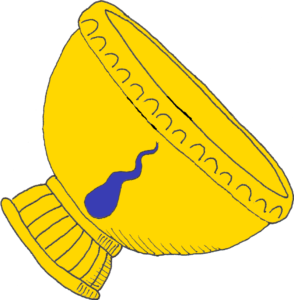 Image of a Golden Cup, tilted to the right